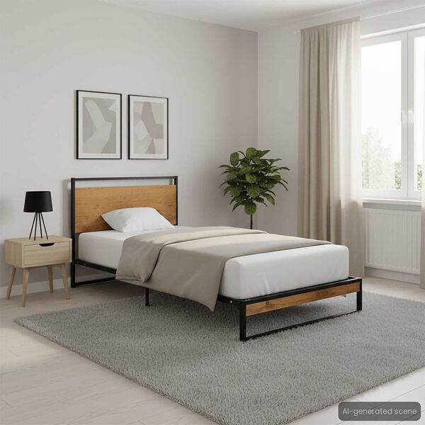 vidaXL Posteljni okvir kovinski 90x200 cm