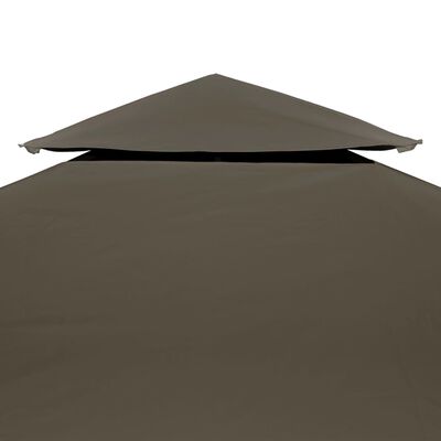 vidaXL Streha za paviljon 2-delna 310 g/m² 3x3 m taupe