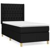 vidaXL Box spring postelja z vzmetnico črn 90x190 cm blago
