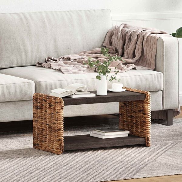 vidaXL Stranska miza Naravna 44.5 x 45 x 45 cm Masivni mahagonijev les