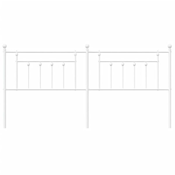 vidaXL Kovinsko vzglavje belo 200 cm