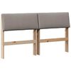 vidaXL Tapecirano vzglavje Taupe 150 cm Masivno borovo les