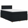 vidaXL Postelja boxspring z vzmetnico Črna 120 x 200 cm Blago