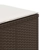 vidaXL Vrtni stolčki z blazinami 4 kosi rjavi 41x41x36 cm poli ratan