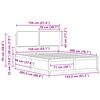 vidaXL Posteljni okvir z oblazinjenim vzglavjem Taupe 150 x 200 cm