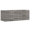 vidaXL Vrtna &scaron;katla za blazine PE ratan 291x100,5x104 cm siva