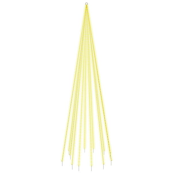 vidaXL Novoletna jelka iz 732 toplo belih LED lučk 500 cm