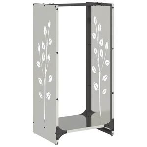 vidaXL Stojalo za drva 40x30x80 cm nerjaveče jeklo