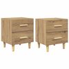 vidaXL Posteljna omarica 2 pcs Umetni hrast 40 x 35 x 47.5cm