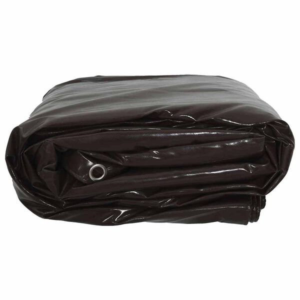 vidaXL Tarpaulin 650g / m&sup2; Rjava 1 x 2,5 m Platno s PVC premazom