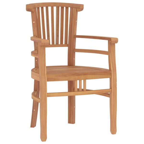 vidaXL Vrtna jedilna garnitura 7-delna trdna tikovina