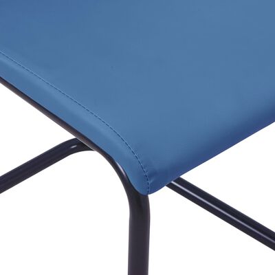 vidaXL Nihajni jedilni stoli 2 kosa modro umetno usnje