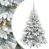 vidaXL Umestno božično drevo med 150 LED Bela 120 cm PE in PVC