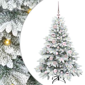 vidaXL Umestno božično drevo med 150 LED Bela 120 cm PE in PVC