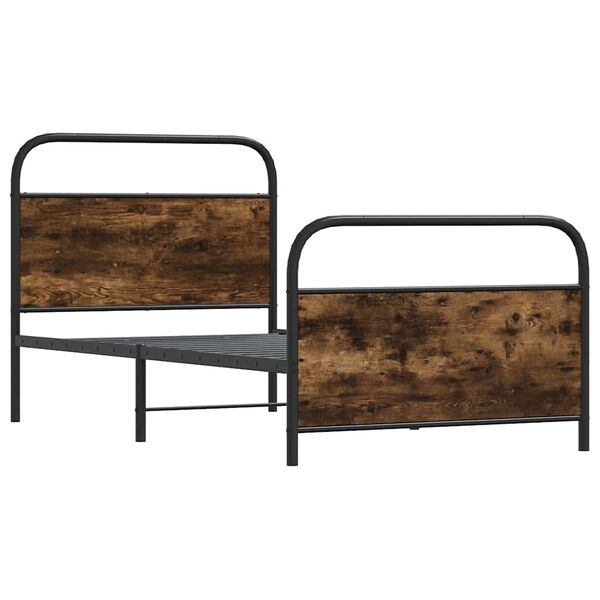 vidaXL Posteljni okvir brez vzmetnice 90x190 cm dim. hrast inž. les