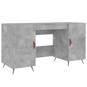 vidaXL Pisalna miza betonsko siva 140x50x75 cm inženirski les