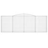 vidaXL Obokane gabion košare 5 kosov 400x50x140/160cm pocinkano železo