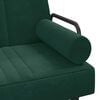 vidaXL Raztegljiv kavč z naslonjali za roke temno zelen žamet