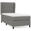 vidaXL Box spring postelja z vzmetnico temno siva 90x200 cm blago