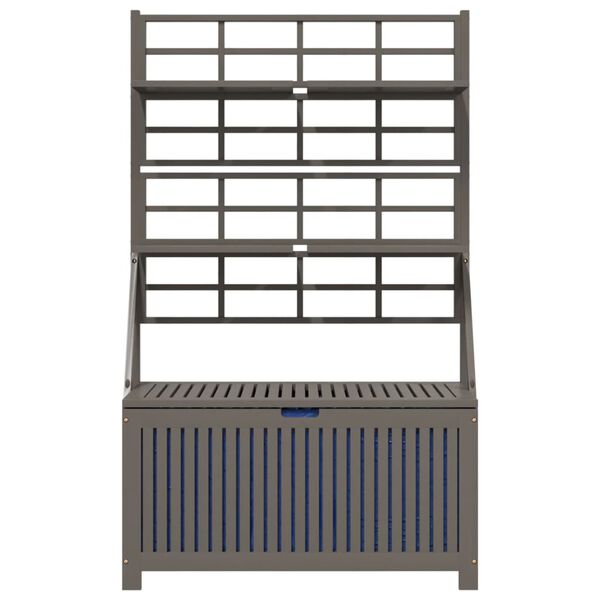 vidaXL Škatla za shranjevanje z mrežo siva 99x50x160 cm akacijev les