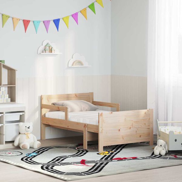 vidaXL Konstrukcija postelje Rjava 80 x 200 cm Masivno borovo les