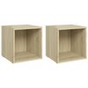 vidaXL TV omarice 2 kosa sonoma hrast 37x35x37 cm iverna plo&scaron;ča
