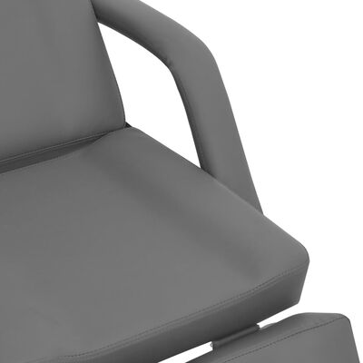 vidaXL Kozmetični stol umetno usnje siv 180x62x78 cm