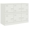 vidaXL Komoda bela 99x39x73 cm jeklo