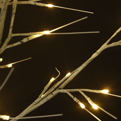 vidaXL Božično drevesce s 180 LED lučkami 1,8 m toplo belo vrba