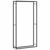 vidaXL Stojalo za drva mat črno 110x28x214 cm jeklo