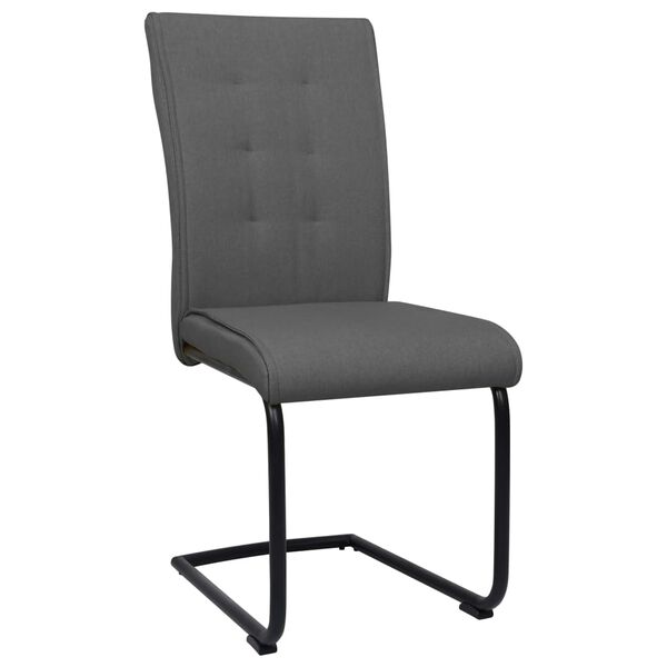 vidaXL Nihajni jedilni stoli 2 kosa temno sivo blago