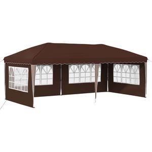 vidaXL Zložljivi &scaron;otor za zabave 575 x 289 x 245 cm Rjava