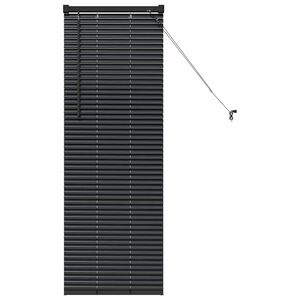 vidaXL Venecijanska žaluzija Črna 130 x 45 cm 25 mm Aluminij
