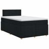vidaXL Postelja boxspring z vzmetnico Črna 120 x 190 cm Blago