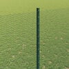 vidaXL Ograja s stebrom Zelena 1,6 x 25 m Jeklo in PVC