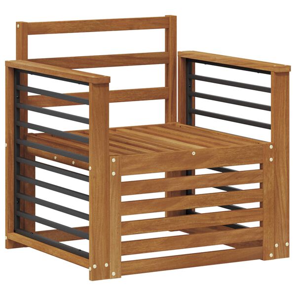 vidaXL Zunanja garnitura za sedenje Naravna 71 x 63 x 73 cm