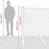 vidaXL Steber ograje. Siva 50 x 1,4 m (50 mm mreža) Jeklo in PVC