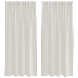 vidaXL Voile zavesa z zavesami 2 pcs krema 175 x 140 cm Poliester