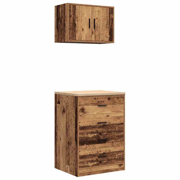 vidaXL Garažne omare 2 kosa star les inženirski les