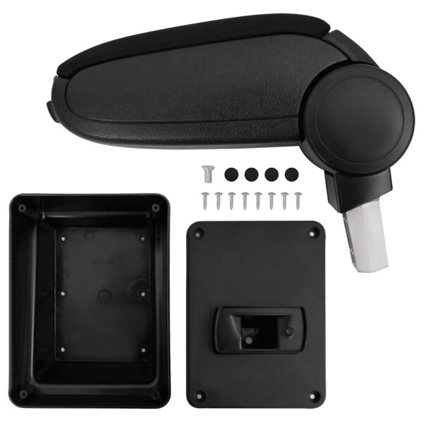 vidaXL Naslon za roke za avto črn 17x40x(31-49) cm ABS