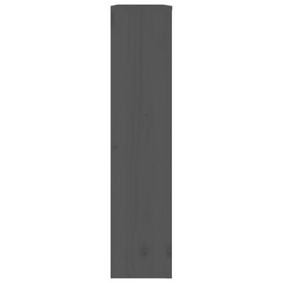 vidaXL Pokrov za radiator siva 79,5x19x84 cm trdna borovina