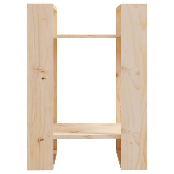 vidaXL Knjižna omara/pregrada 41x35x57 cm trdna borovina