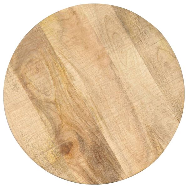 vidaXL Stranska mizica 45x(45-62) cm trden mangov les in lito železo