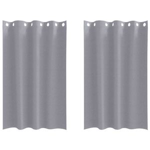vidaXL Zavese za zatemnitev z obroči 2 pcs Svetlo siva 175 x 140 cm