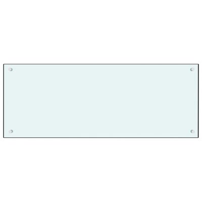 vidaXL Kuhinjska zaščitna obloga bela 100x40 cm kaljeno steklo