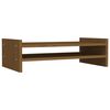 vidaXL Stojalo za zaslon medeno rjavo 50x27x15 cm trdna borovina