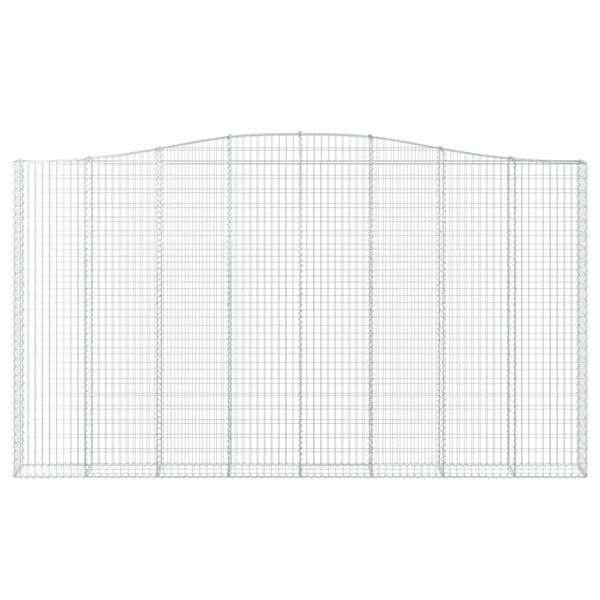 vidaXL Obokane gabion ko&scaron;are 2 kosa 400x30x220/240 cm pocinkano železo