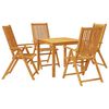 vidaXL Vrtna jedilna garnitura 5-delna 85x85x74 cm trden akacijev les