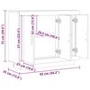 vidaXL Sideboard artisian hrast 92x35x75 cm konstruiran les