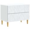 vidaXL Nočna omarica Bela 62 x 34,5 x 48 cm Inženirski les